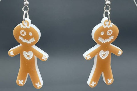 Gingerbread Halloween Earring Bundle Laser SVG Bundle SVG Crafting With Brenna 