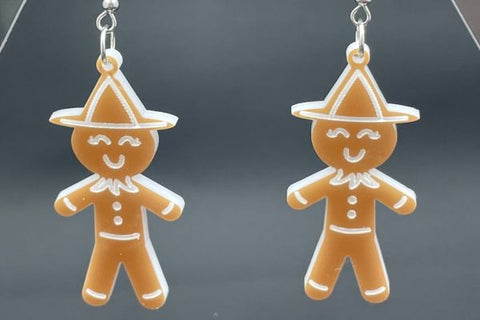 Gingerbread Halloween Earring Bundle Laser SVG Bundle SVG Crafting With Brenna 