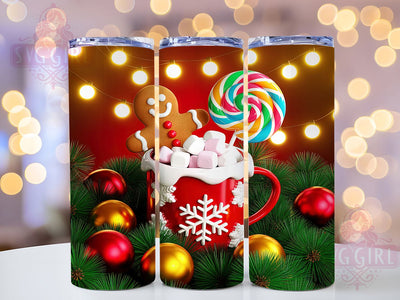 Gingerbread Hot Chocolate Christmas Tumbler, Cute Cookie Wrap, Cozy Holiday Mug Design, Sublimation Wrap, Festive Drinkware, Sweet Winter Gift, Sparkly Christmas Cup Sublimation SvggirlplusArt 