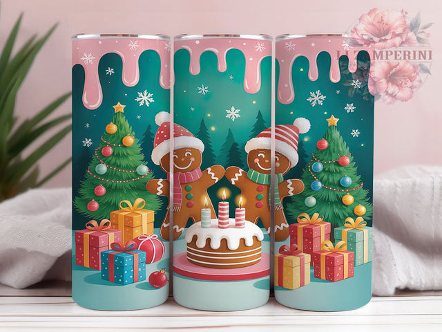 Gingerbread Hot Chocolate Tumbler, Hot Chocolate Wrap, 20Oz Skinny Tumbler, Cozy Christmas Sublimation, Holiday Treat Tumbler, Cute Cocoa Design, Winter Dessert Wrap Sublimation Li Zamperini 
