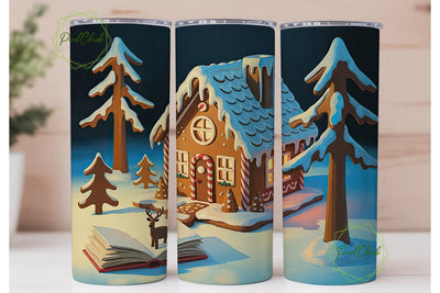 Gingerbread House Christmas 20oz Tumbler Sublimation PixelChick 