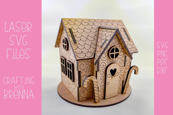 Gingerbread House Laser SVG files SVG Crafting With Brenna 