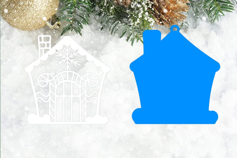 Gingerbread house svg, Christmas decoration laser cut SVG AnastasiyaArtDesign 