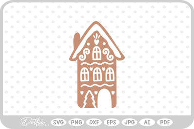 Gingerbread House SVG DottieDigitals 