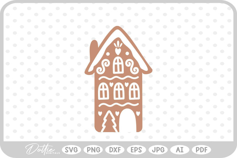 Gingerbread House SVG DottieDigitals 