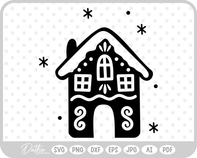 Gingerbread House SVG DottieDigitals 