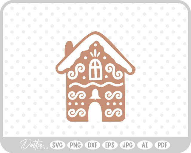 Gingerbread House SVG DottieDigitals 