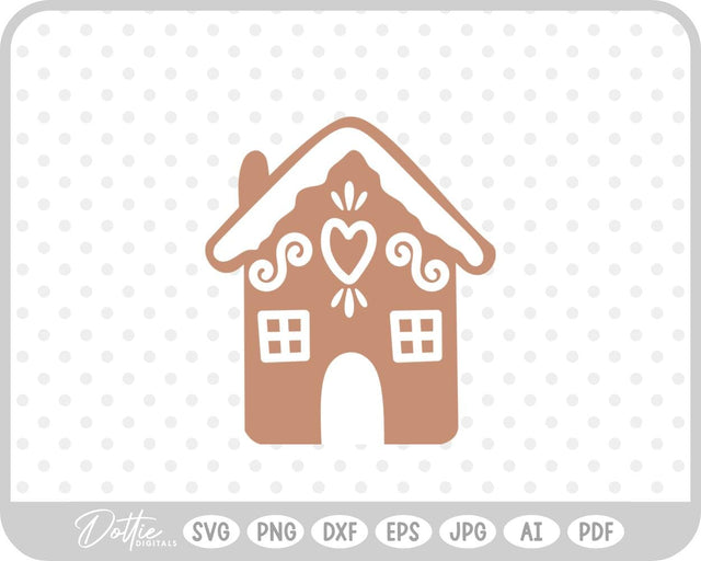 Gingerbread House SVG DottieDigitals 