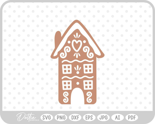 Gingerbread House SVG DottieDigitals 