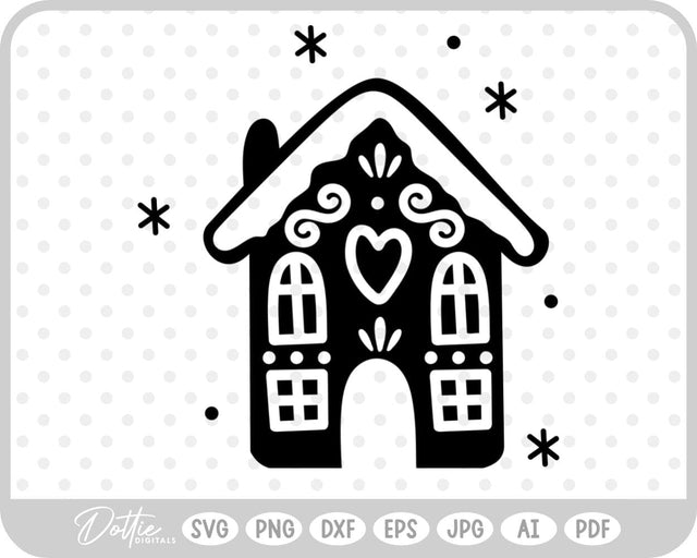 Gingerbread House SVG DottieDigitals 