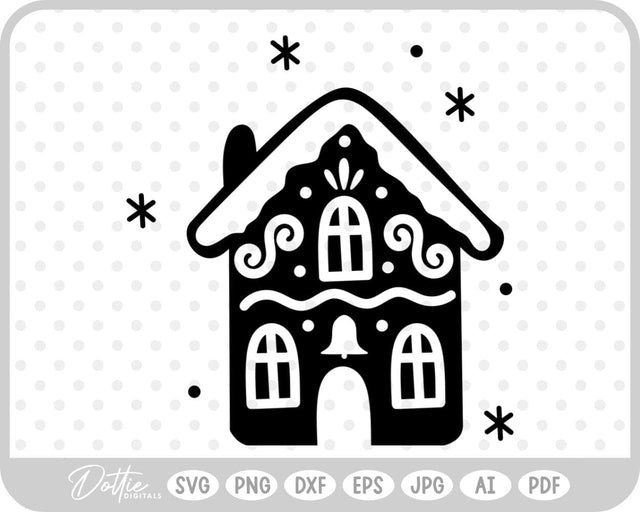 Gingerbread House SVG DottieDigitals 