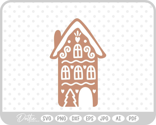 Gingerbread House SVG DottieDigitals 