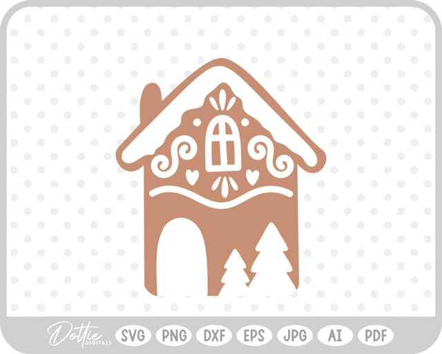 Gingerbread House SVG DottieDigitals 