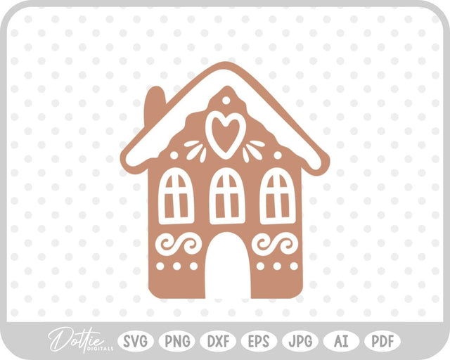 Gingerbread House SVG DottieDigitals 