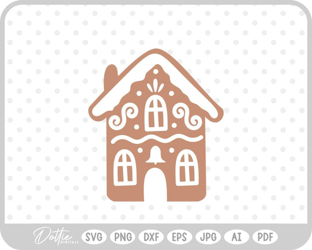 Gingerbread House SVG DottieDigitals 