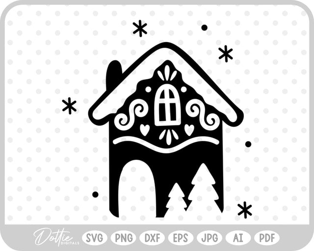 Gingerbread House SVG DottieDigitals 