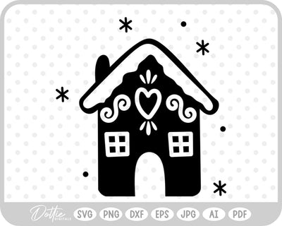 Gingerbread House SVG DottieDigitals 