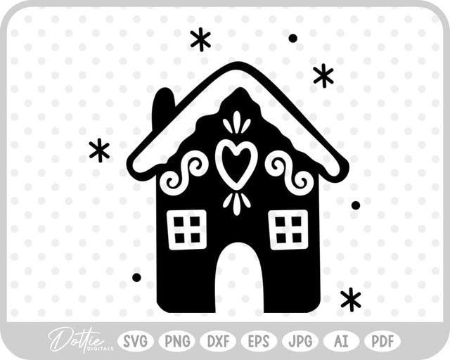Gingerbread House SVG DottieDigitals 