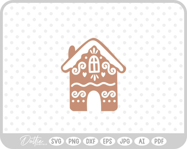 Gingerbread House SVG DottieDigitals 