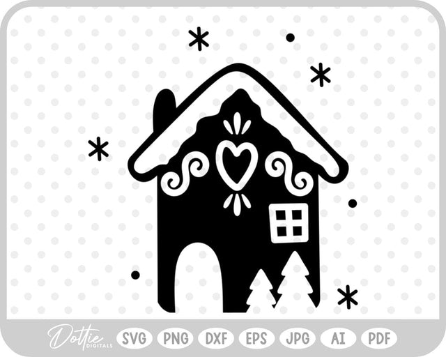 Gingerbread House SVG DottieDigitals 