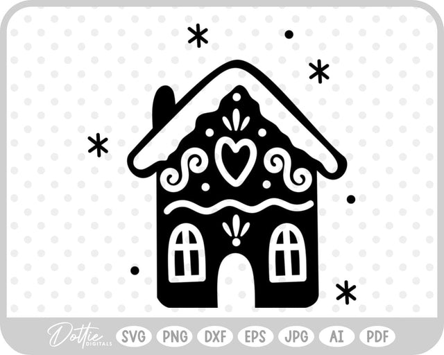 Gingerbread House SVG DottieDigitals 
