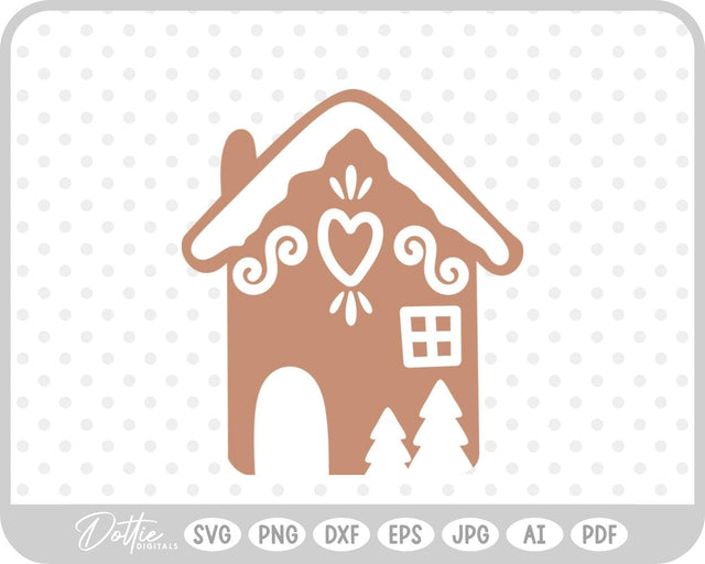 Gingerbread House SVG DottieDigitals 