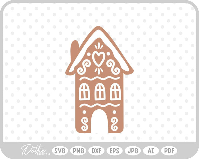 Gingerbread House SVG DottieDigitals 