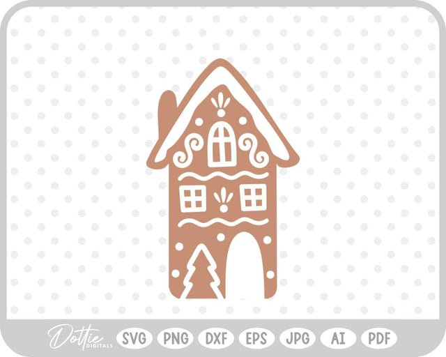 Gingerbread House SVG DottieDigitals 