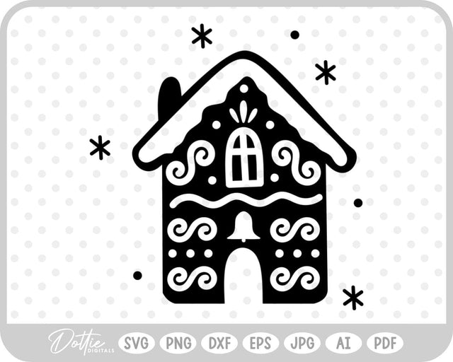 Gingerbread House SVG DottieDigitals 