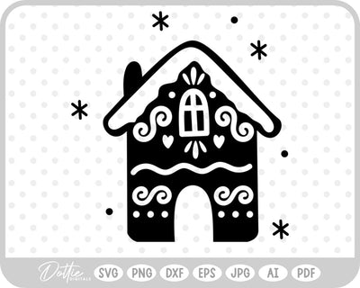 Gingerbread House SVG DottieDigitals 
