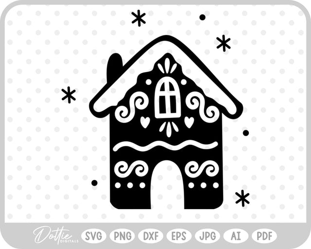 Gingerbread House SVG DottieDigitals 