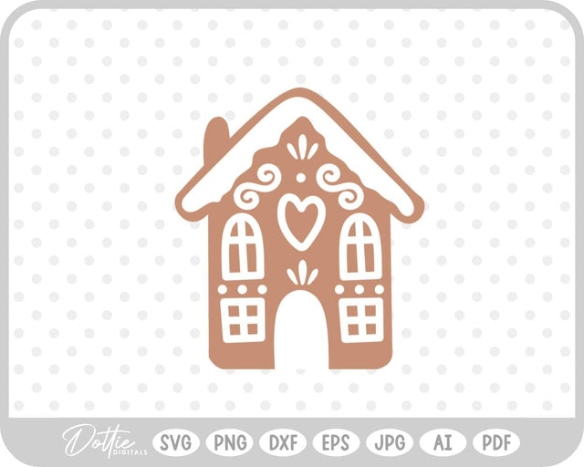 Gingerbread House SVG DottieDigitals 