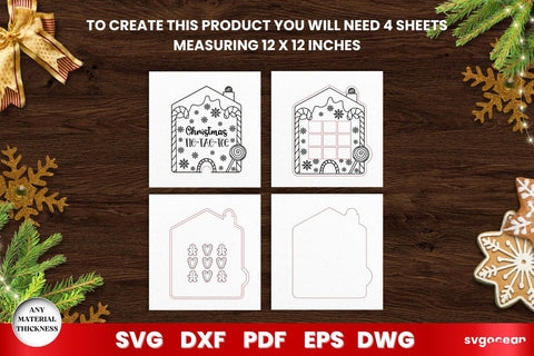 Gingerbread House Tic Tac Toe SVG SvgOcean 