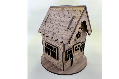 Gingerbread House with Chimney Laser SVG files SVG Crafting With Brenna 