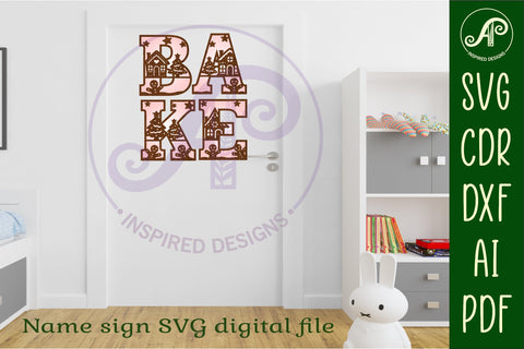 Gingerbread houses alphabet set. 2 layer letters. 55 letter SVG APInspireddesigns 