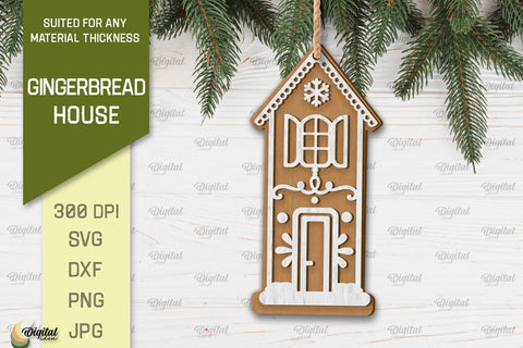 Gingerbread Houses Laser Cut Bundle. Merry Christmas SVG SVG Evgenyia Guschina 