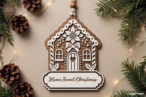 Gingerbread Houses Ornament SVG Bundle SVG SvgOcean 