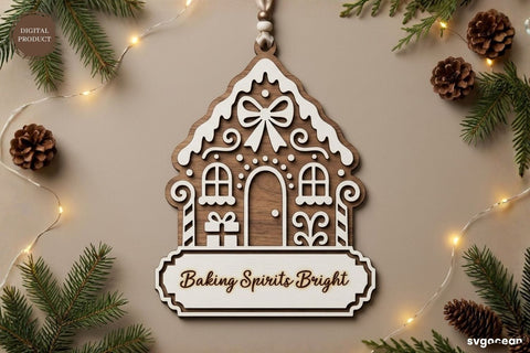 Gingerbread Houses Ornament SVG Bundle SVG SvgOcean 