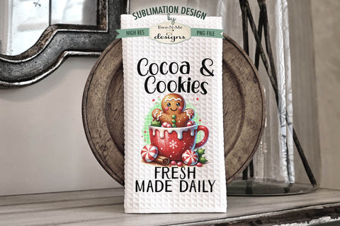 Gingerbread in Red and Green Mug | Kitchen Towel Sublimation Sublimation Ewe-N-Me Designs 