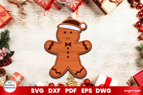 Gingerbread Man Christmas Ornaments SVG SvgOcean 