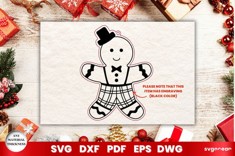 Gingerbread Man Christmas Ornaments SVG SvgOcean 