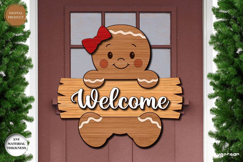 Gingerbread Man Door Sign Laser Cut SVG SvgOcean 