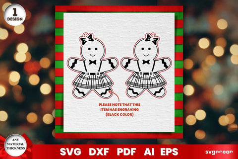 Gingerbread Man Earrings Laser Cut SVG SvgOcean 