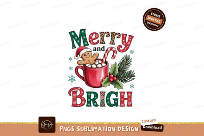 Gingerbread man hot chocolate festive holiday christmas Sublimation Designangry 
