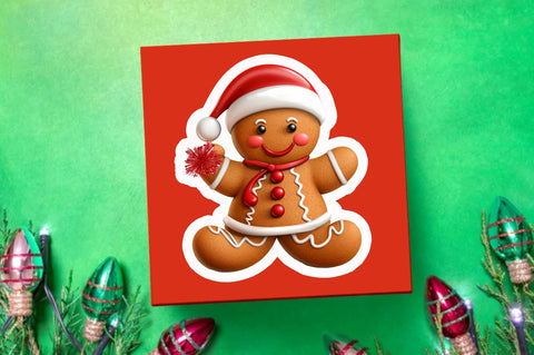 Gingerbread man Sticker Design Sublimation Regulrcrative 