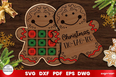 Gingerbread Man Tic Tac Toe SVG SvgOcean 