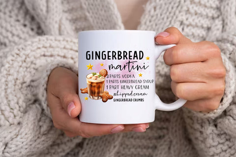 Gingerbread martini PNG design Sublimation Regulrcrative 