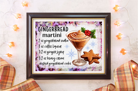 Gingerbread martini PNG Design SVG Regulrcrative 
