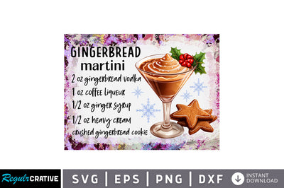 Gingerbread martini PNG Design SVG Regulrcrative 