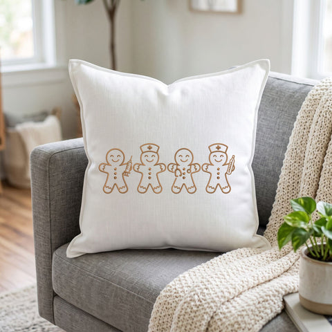 Gingerbread Nurse Embroidery Design – Christmas Medical Gingerbread Cookies Healthcare Machine Embroidery File Embroidery/Applique DESIGNS PatternFeed8 